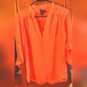 Sheer coral tunic
